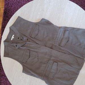 Army Green Sleeveless Vest made by Laju Size S